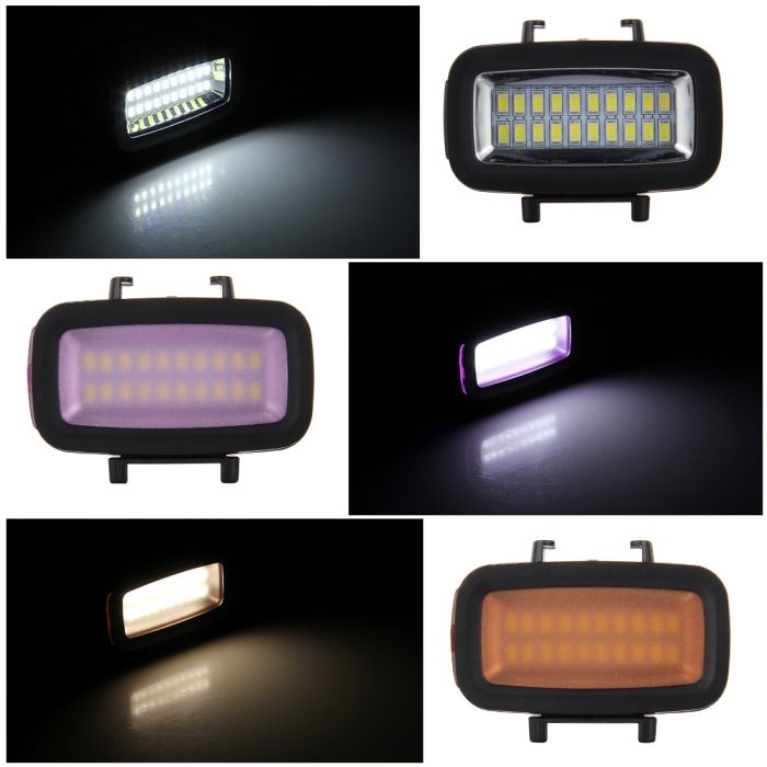 Лампа LED світло водонепроникна від Puluz PU222, LED підсвічування для екшн-камер Xiaomi YI, SJCam, GoPRO