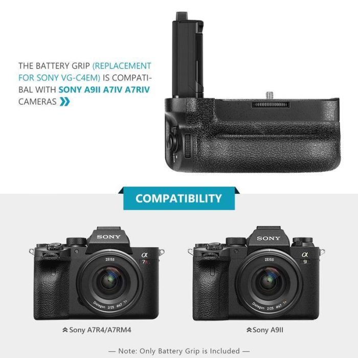 Батарейний блок (бустер) VG-C4EM - аналог для камер SONY A7 IV, A7r IV, A9 II