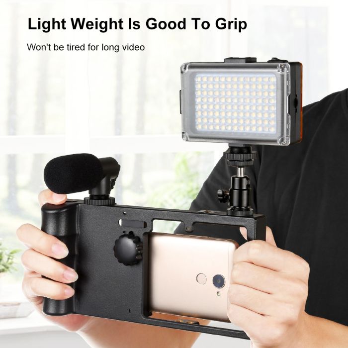 Універсальна клітка, рамка, тримач Puluz PU3067L для телефону - смартфона з кнопкою Bluetooth спуском