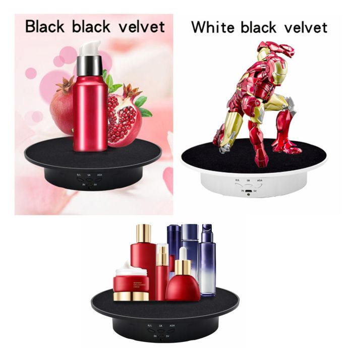 Поворотний стіл для предметної зйомки (макрозйомки) EDA001411401B 20 см, навантаження до 8 кг білий