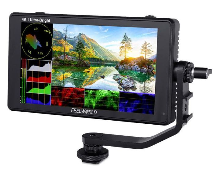 Накамерний монітор, дисплей FeelWorld LUT6S 6" дюймів (HDMI/SDI 2600nits HDR/3D LUT 4K)