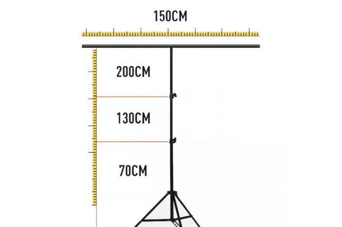 Установка, система фону T-подібна хромокей (зелений) 1.5 х 2.0 (у комплекті з фоном)