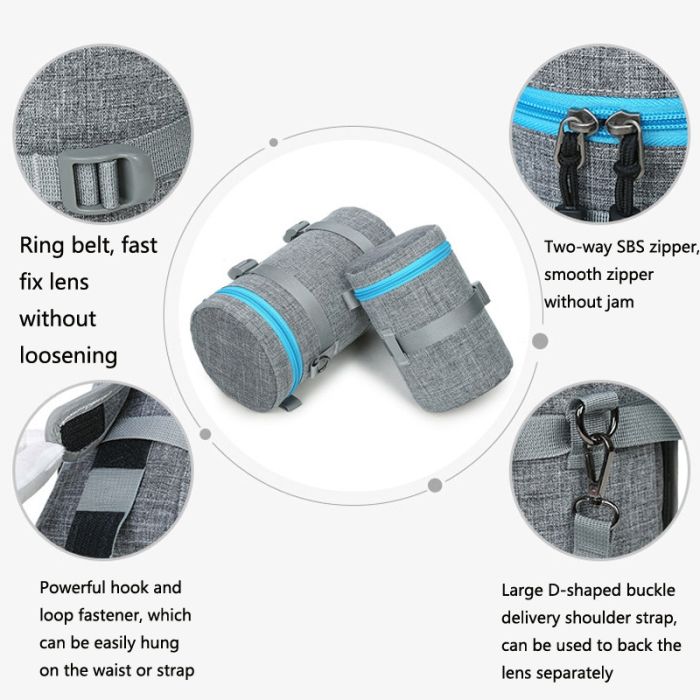 Кофр захисний, чохол, футляр, сумка для об'єктива, розмір S - 160 х 90 - коричневий (код TBD0595714904)