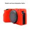Захисний силіконовий чохол Puluz PU7134R для фотоапаратів SONY A6600 - червоний