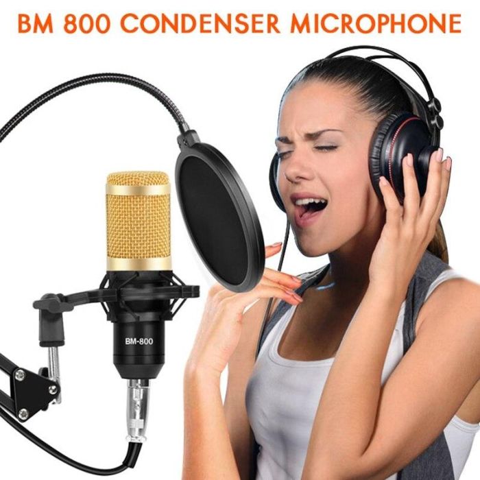 Студійний мікрофон конденсаторний Zeepin BM800 (BM-800) у комплекті з пантографом