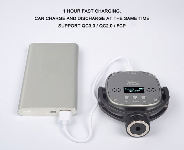 LED - освітлювач, відео-світло Teyeleec TA77 (2500-8500K) із вбудованим акумулятором у металевому корпусі