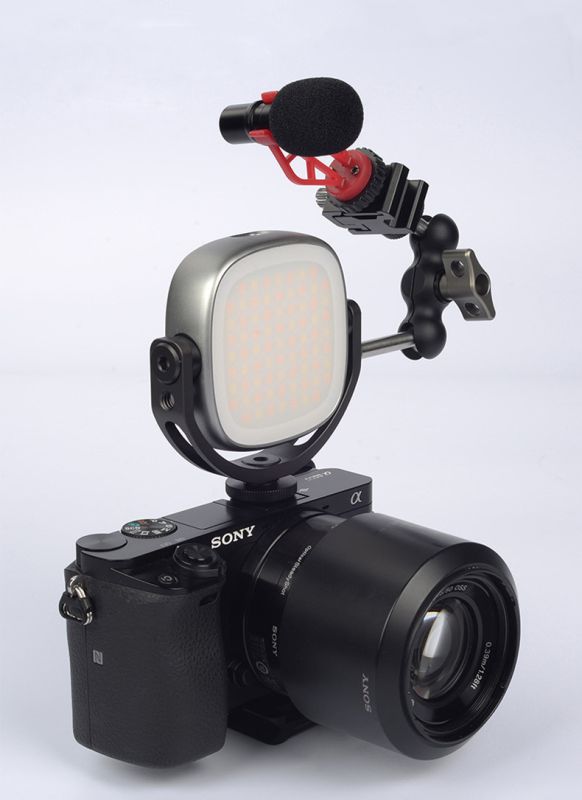 LED - освітлювач, відео-світло Teyeleec TA77 (2500-8500K) із вбудованим акумулятором у металевому корпусі