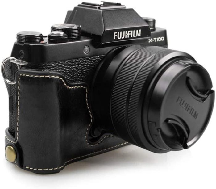 Захисний футляр - чохол для основи фотоапарата Fujifilm X-T100 з доступом до акумулятора - чорний