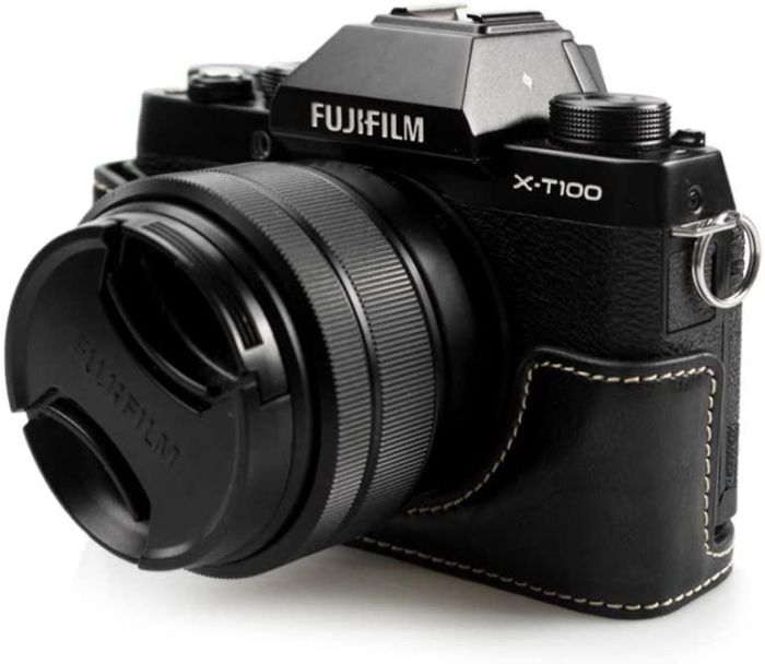 Захисний футляр - чохол для основи фотоапарата Fujifilm X-T100 з доступом до акумулятора - чорний