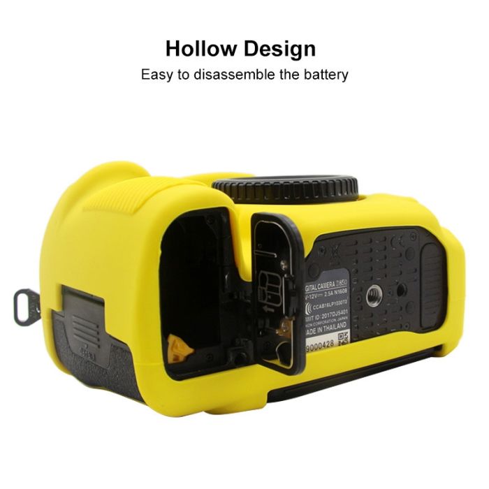 Захисний силіконовий чохол Puluz PU7119Y для фотоапаратів Nikon D850 - жовтий