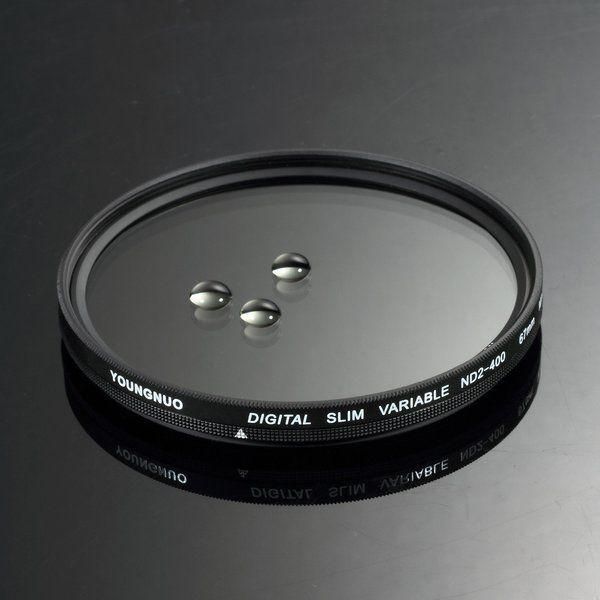 Нейтрально-сірий світлофільтр YONGNUO із змінною щільністю 55 мм ND2 - ND400 (Slim Variable)