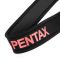 Плечовий шийний ремінь для фотоапаратів PENTAX (неопрен) - червоний напис