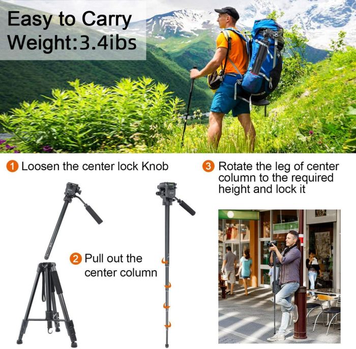 Штатив + монопод фірми JEIFN для фотоапаратів - Q-580 (Q580)