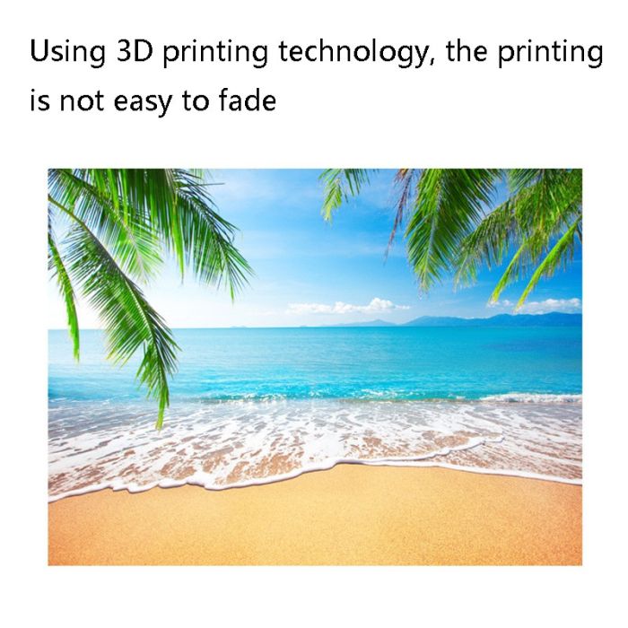 Фотофон вініловий текстурний 2.1×1.5 м + "ворота" - тримач (Океан + Пісок + Пальми) (TBD05720666)