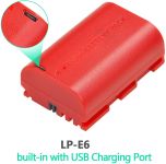 Акумулятор для камер CANON EOS R5 R6 5D Mark III 5D Mark IV - LP-E6H (аналог LP-E6, LP-E6N) - з роз'ємом USB