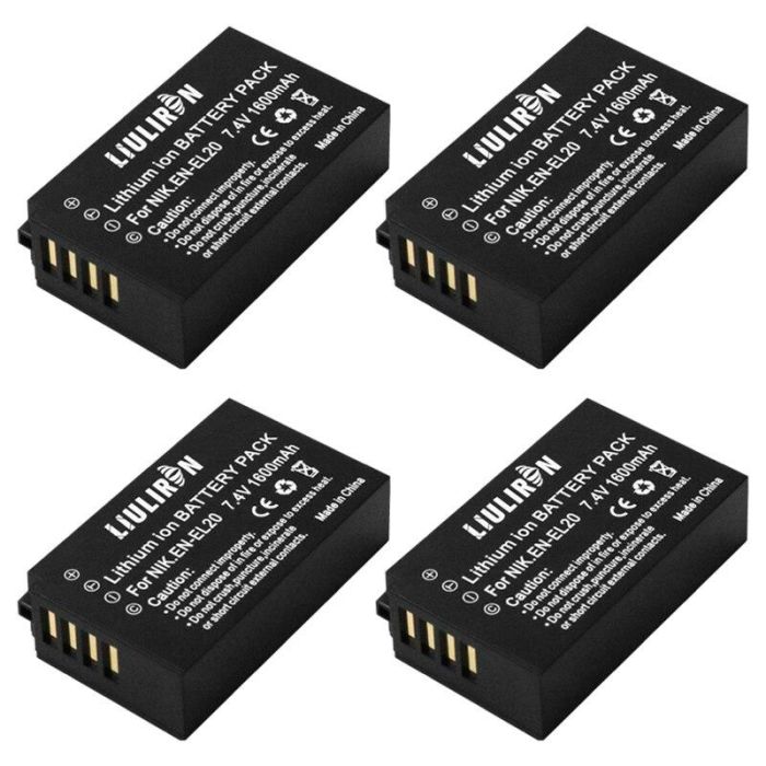 Акумулятор EN-EL20 (аналог) для фотоапаратів NIKON 1 J1, J2, J3, CoolPix A - 1600 ma