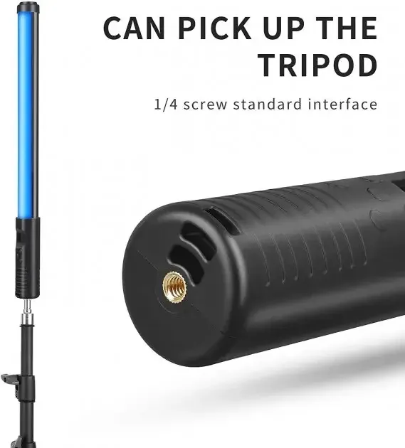 LED - освітлювач, відеосвітло, жезл RGB - Rainbow Stick Light 50 см з вбудованим АКБ та пультом