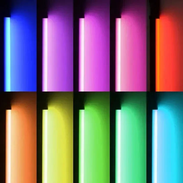 LED - освітлювач, відеосвітло, жезл RGB - Rainbow Stick Light 50 см з вбудованим АКБ та пультом
