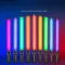 LED - освітлювач, відеосвітло, жезл RGB - Rainbow Stick Light 50 см з вбудованим АКБ та пультом