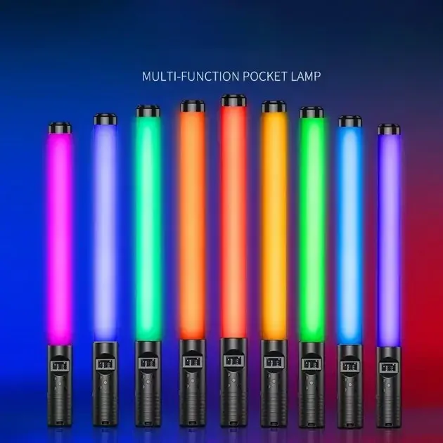 LED - освітлювач, відеосвітло, жезл RGB - Rainbow Stick Light 50 см з вбудованим АКБ та пультом