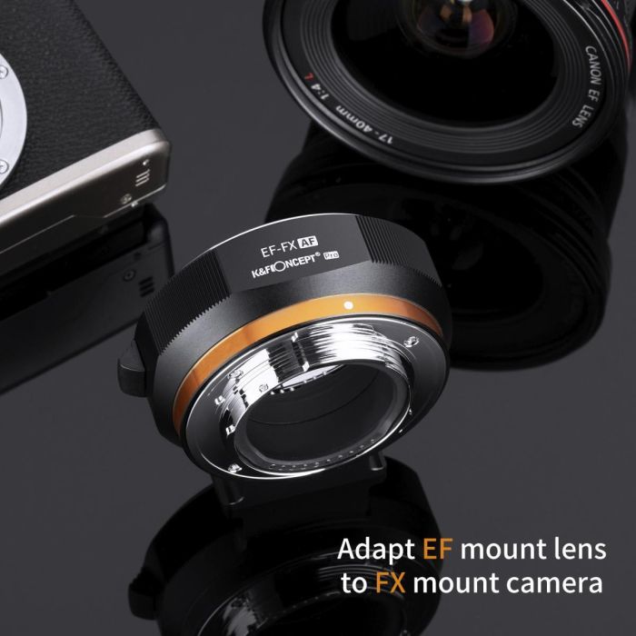 Адаптер K&F Concept EF-FX AF для Canon EF, EF-S на байонет FujiFilm FX (Canon EF-Fuji FX) - автофокусний