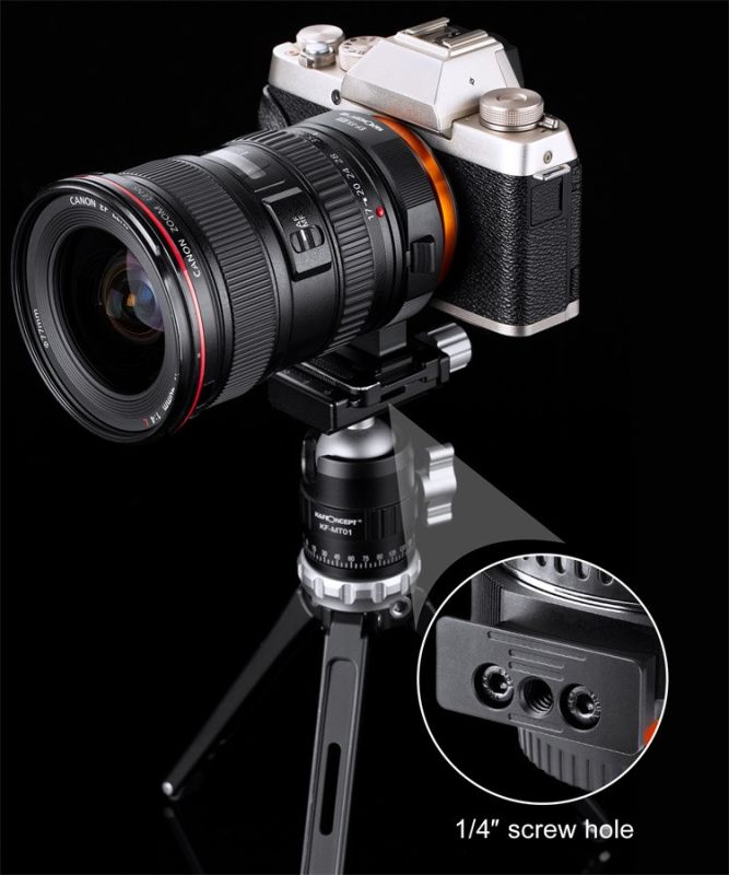 Адаптер K&F Concept EF-FX AF для Canon EF, EF-S на байонет FujiFilm FX (Canon EF-Fuji FX) - автофокусний