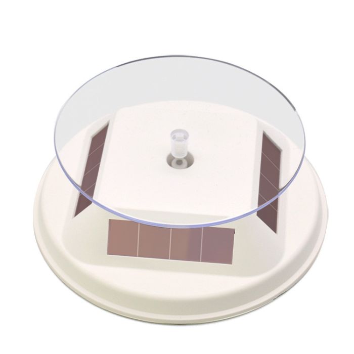 Поворотний стіл, що обертається на сонячних батареях TBD0601972501A 12 см, навантаження до 1 кг білий