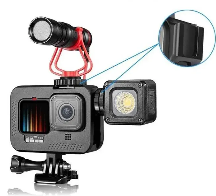 Алюмінієва рамка захисна від SHOOT для екшн камер GoPro Hero 9, 10 + кришка та кріплення