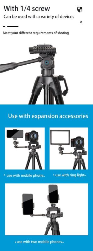 Штатив фірми QZSD (Beike) для фотоапаратів та відеокамер - Q1730+ з відео головкою