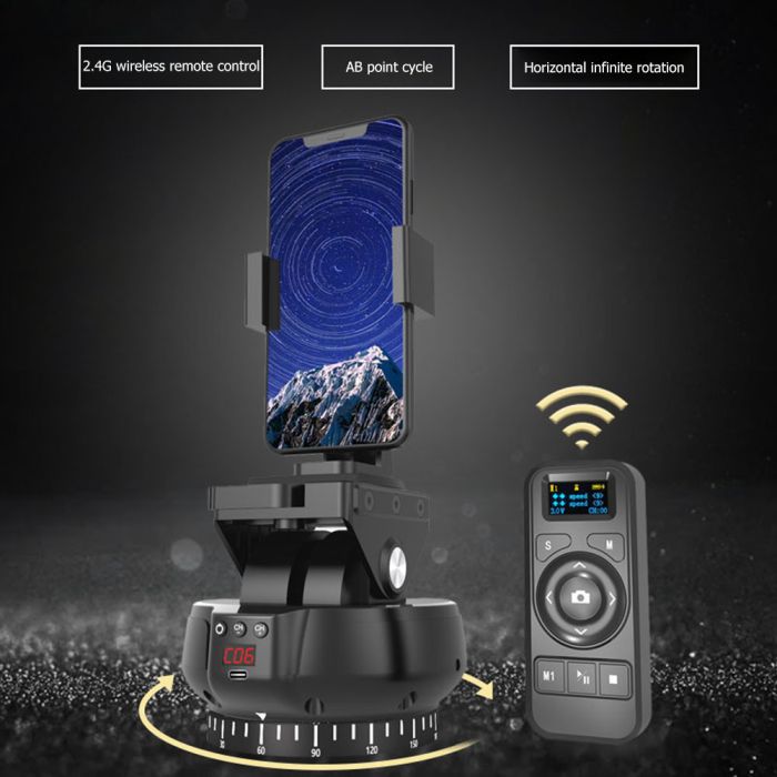 Моторизований штатив, що обертається, - головка з пультом управління YT-1200 від Zifon для фотоапаратів і камер