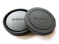 Комплект кришок для Sony (задня об'єктиву та на тушку) байонет Sony E-mount (бездзеркальні) - 2 кришки