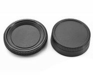 Комплект кришок для Nikon (задня об'єктива та на тонку) байонет Nikon F (дзеркальні камери) — 2 кришки — аналог