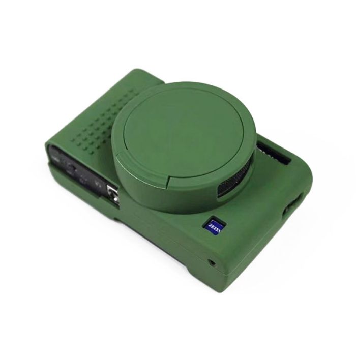 Захисний силіконовий чохол з кришкою Puluz DCA1585G для фотоапаратів SONY RX100 VII/RX100 M7 - зелений