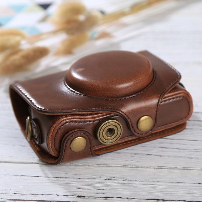 Захисний футляр - чохол Puluz DCA6160C для фотоапаратів CANON Powershot SX720 HS, SX730 HS, SX740 HS - кава