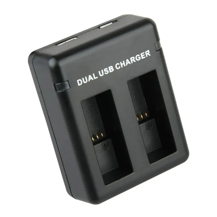 Зарядний пристрій для 2-х акумуляторів GoPro Hero 9, 10 (AHDBT-901, ADBAT-001, SPBL1B) з кабелем USB