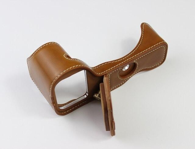 Отриманий хол текстура "Шкіра" з доступом до відсіків для Nikon Z50 - кава