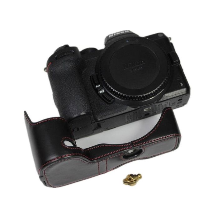 Отриманий хол текстура "Шкіра" з доступом до відсіків для Nikon Z5, Z6, Z6 II, Z7, Z7 II - чорний