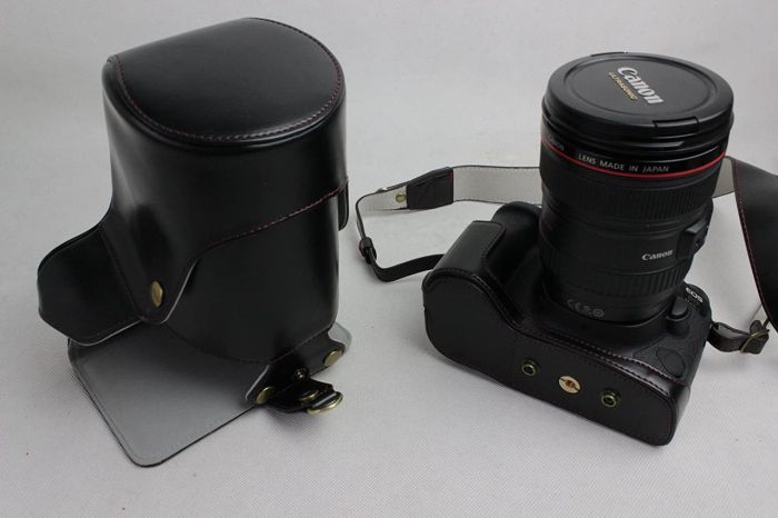 Захисний футляр-чохол для фотоапарата CANON EOS 6D Mark II з доступом до батарейного відсіку — чорний