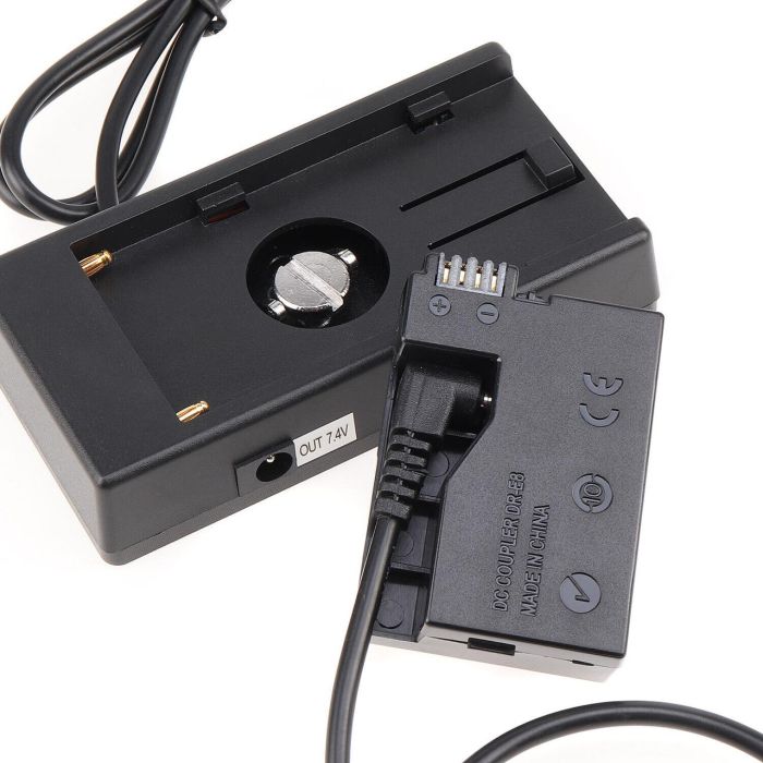 Муфта Canon LP-E8 і адаптер живлення батареї NP-F (вставка, каплер DR-E8)