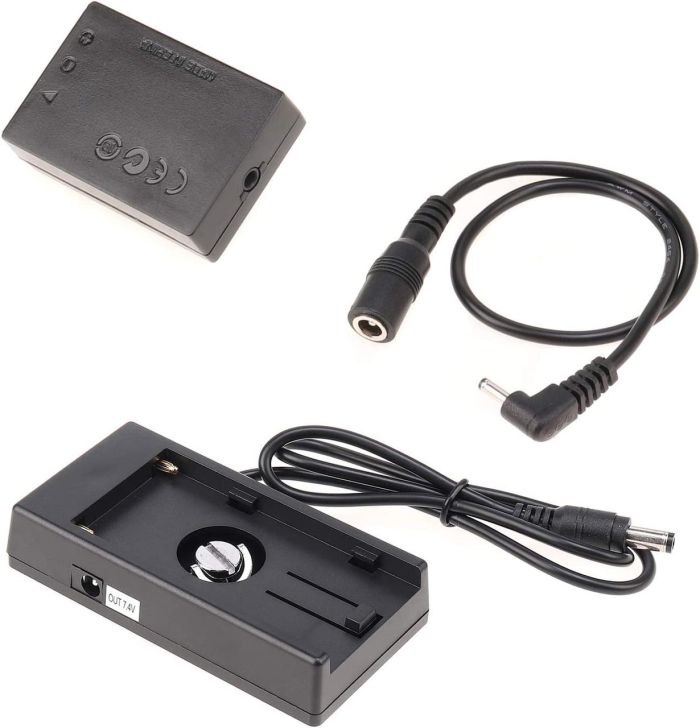 Муфта Canon LP-E12 і адаптер живлення батареї NP-F (вставка, каплер DR-E12)