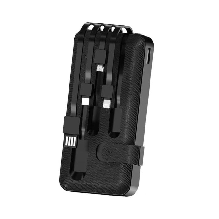 Повер банк (powerbank) Letang LT-S160 — 20000 ma, 2,1 A з вбудованими кабелями Micro-USB, Type C, USB-A X 2