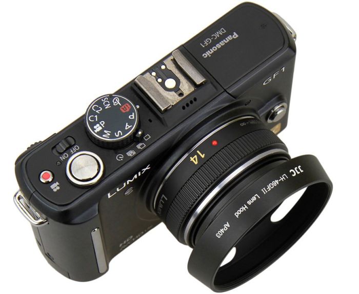 Бленда JJC LH-46GFII для об'єктива Olympus M.Zuiko DIGITAL 17mm F/1.8, ED 60 mm F/2.8 Macro