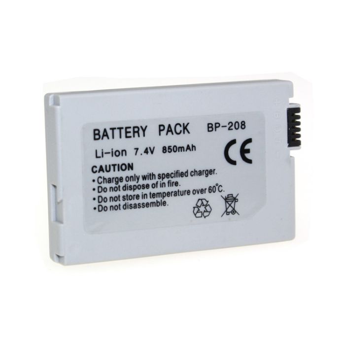 Акумулятор для камер CANON - BP-208 (BP-308) аналог - 850 ma