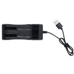 Зарядний пристрій з USB — JR2020-2 для 2 акумуляторів типу 18650, 14500, 16340 (CR123A), 10440, 18500