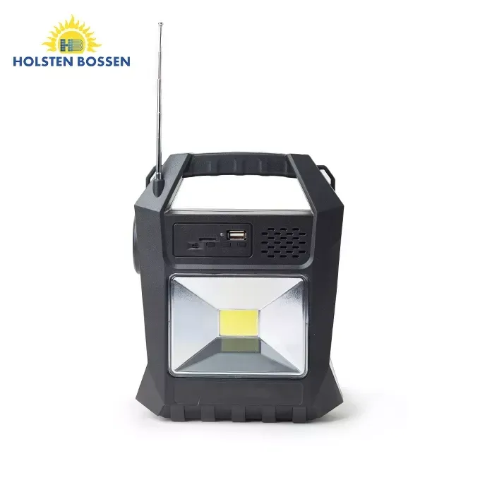 Портативна сонячна станція HB-8073 для заряджання ґаджетів — Power Bank, ліхтар, прожектор, 3 лампи, MP3, FM