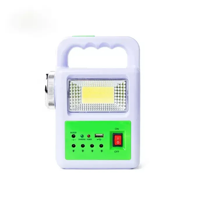Портативна сонячна станція HB-2005s для заряджання ґаджетів — Power Bank, ліхтар, прожектор, LED-лампа
