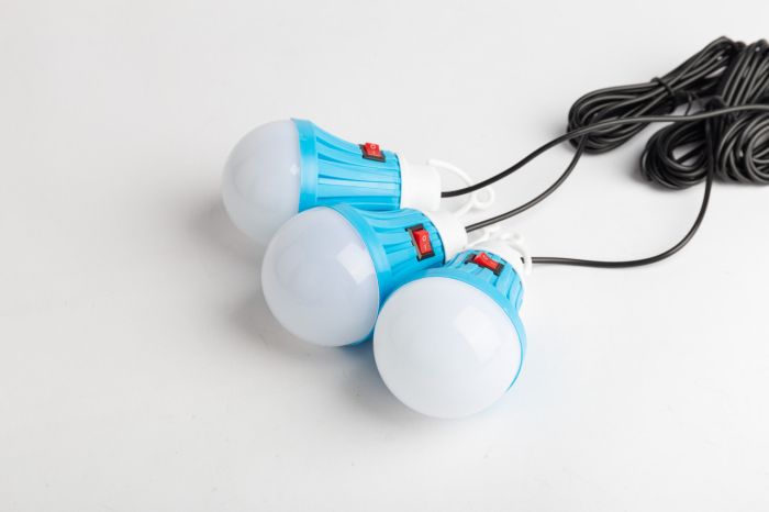 Портативна сонячна станція HB-1920 для заряджання ґаджетів — Power Bank, ліхтар, прожектор, 3 лампи, MP3, FM