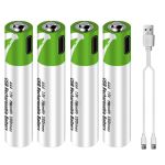 Акумулятори Smartools (мікропальчикові) ААA 750Mah 1.5V із заряджанням Type-C — блістер (4 шт) + кабель Type-C
