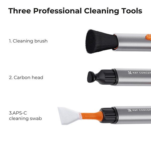 Універсальний набір K&F Concept для чищення оптики та сенсора (матриці) APS-C (SKU.1899)