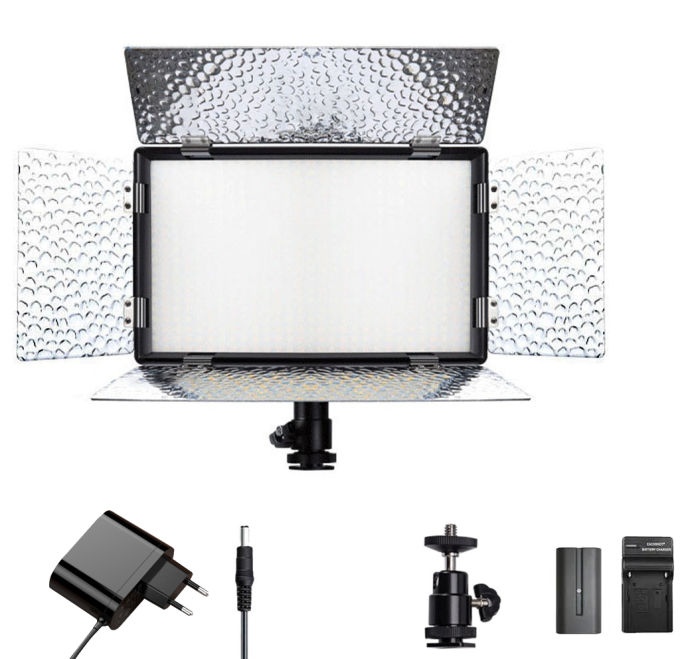 Комплект "LIGHT L" LED світло Teyeleec N-520PRO (3200-5600K) + мережевий адаптер + акумулятор NP-F950 + зарядний